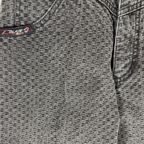 Blaze Riding Gear Vintage High Waist Textured Checkerboard Jeans Black 24x32.5 - Picture 3 of 10